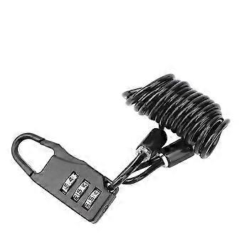 Mountain Bike Helmet Lock Mountain Bike Helmet Portable Motorcycle Bicycle Steel Wire Three Digit Password Lock Bike Password Lock