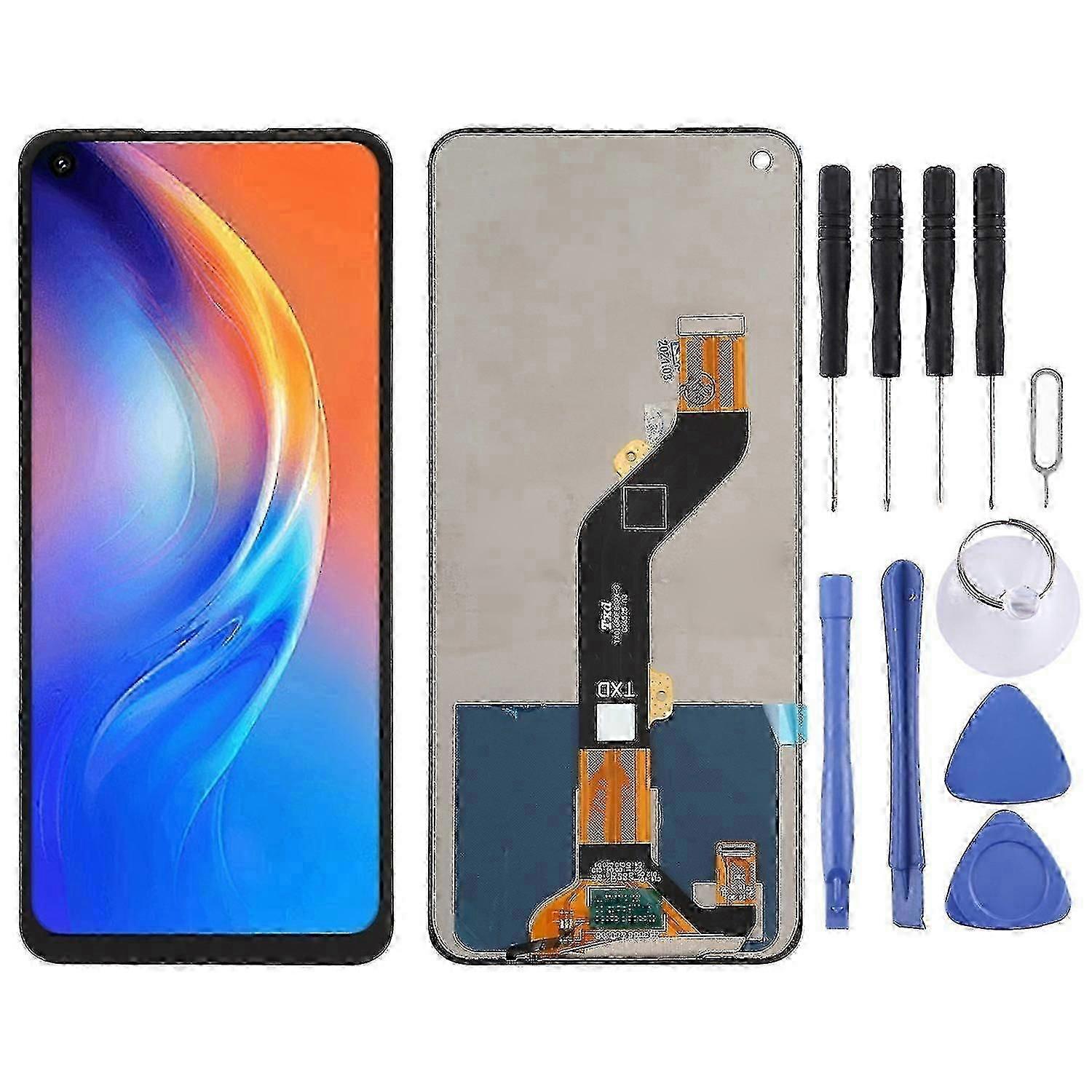 Tecno Spark 6 KE7 Compatible LCD Screen Digitizer Touch Panel Full Assembly Replacement Part