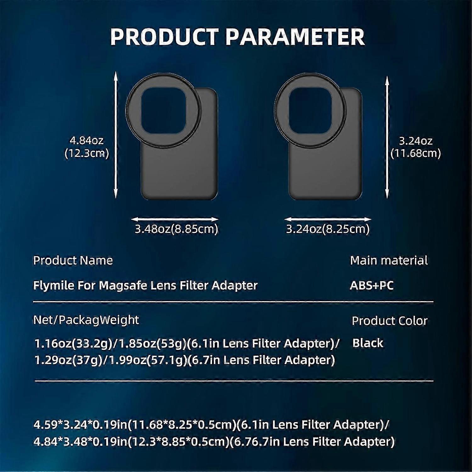 Phone Filter Mount Lens Filter Clip for 6.7inch