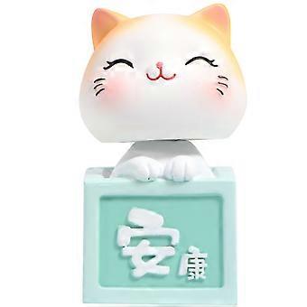 Green Resin Doll Lovely Cartoon Shaking Head Doll for Decoration 3Pcs