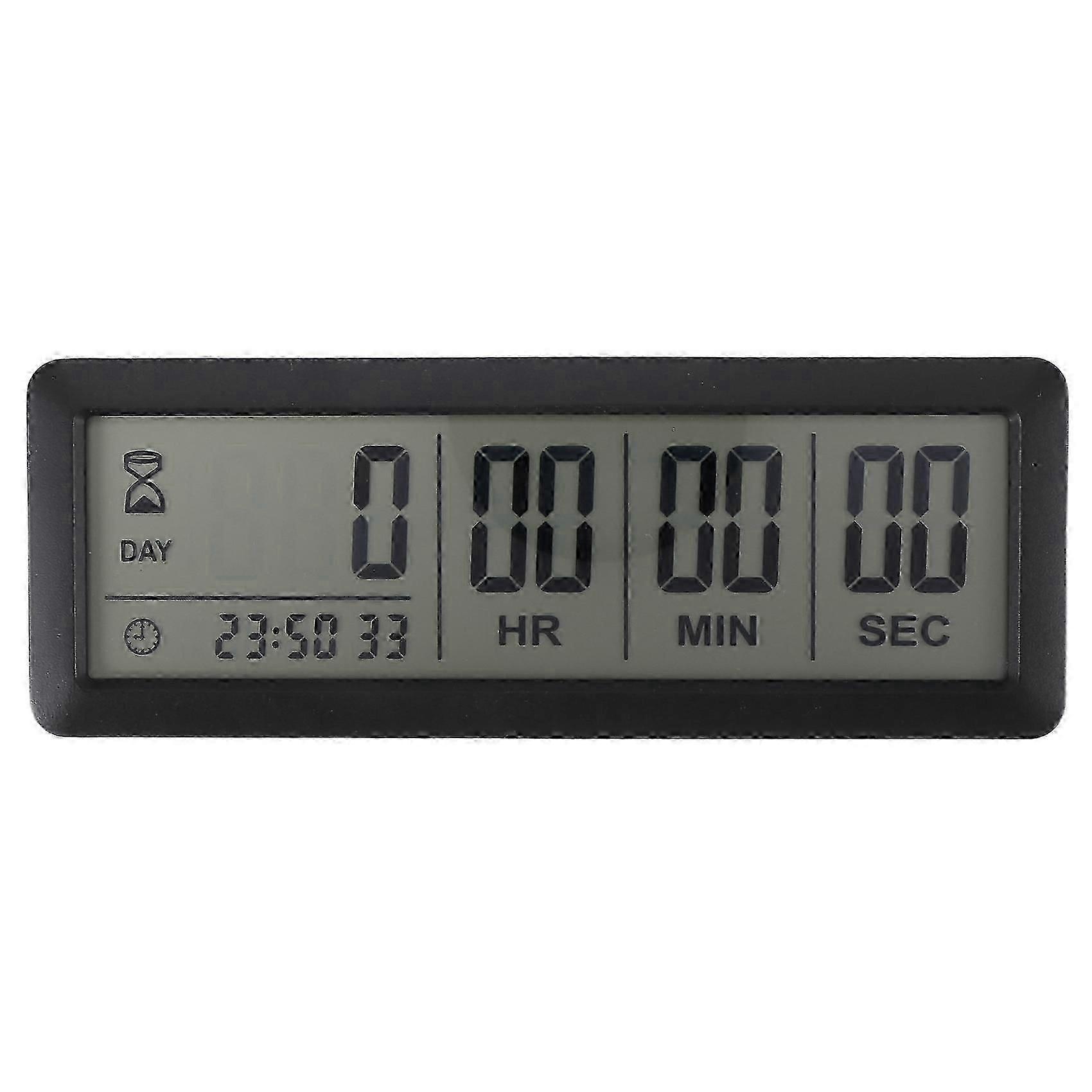 Big Digital Countdown Days Timer Clock - 999 Days Count Down Clock Timer for Graduation Lab Kitchen (Black)