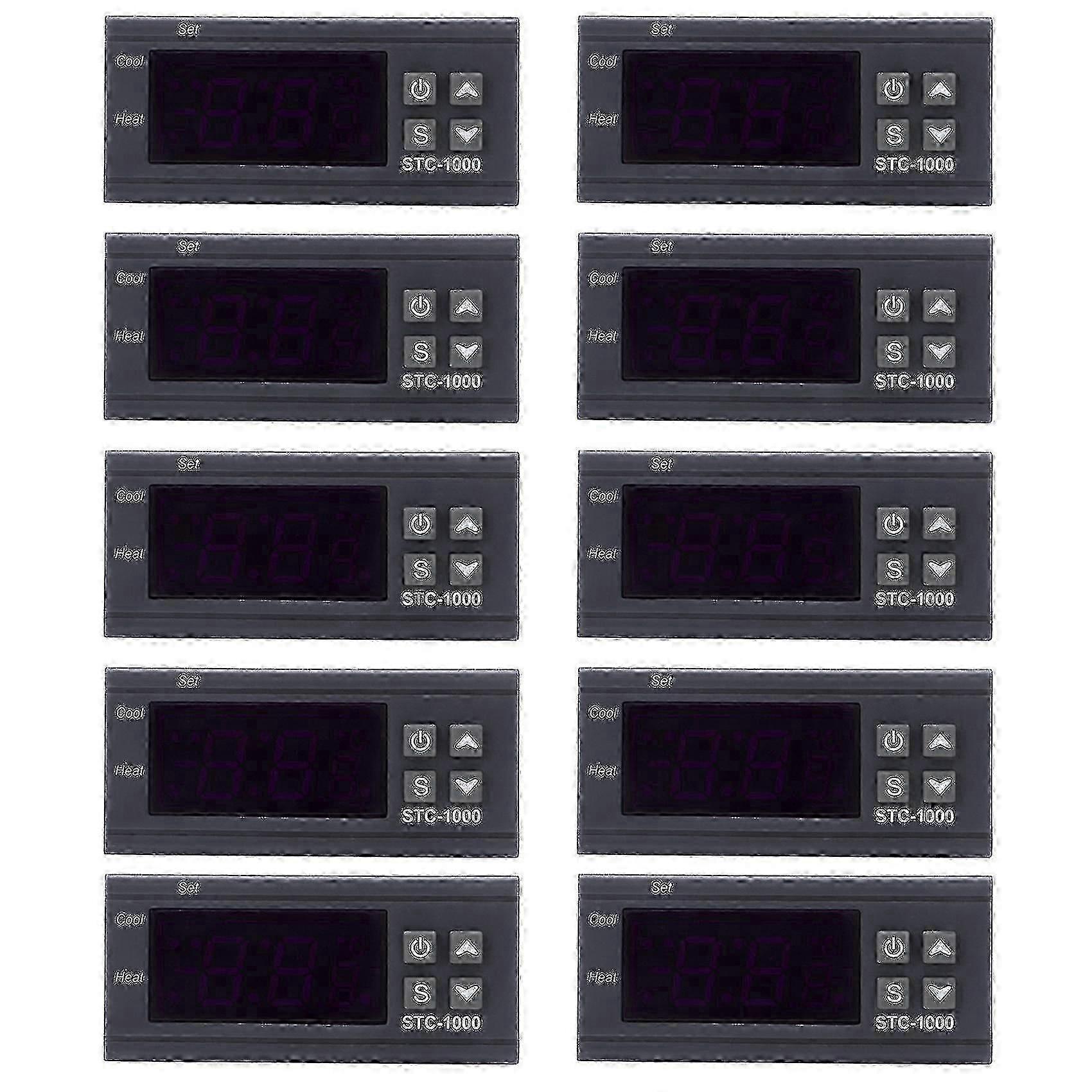 10x 220v Digital Stc-1000 Temperature Controller Thermostat Regulator+sensor Probe