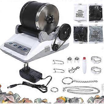 Rock Tumbler Set - Professionelles Steinbecher-Set, Poliertumbler, Steinschleifer mit 7-Tage-Timer und 4 Polierpulvern