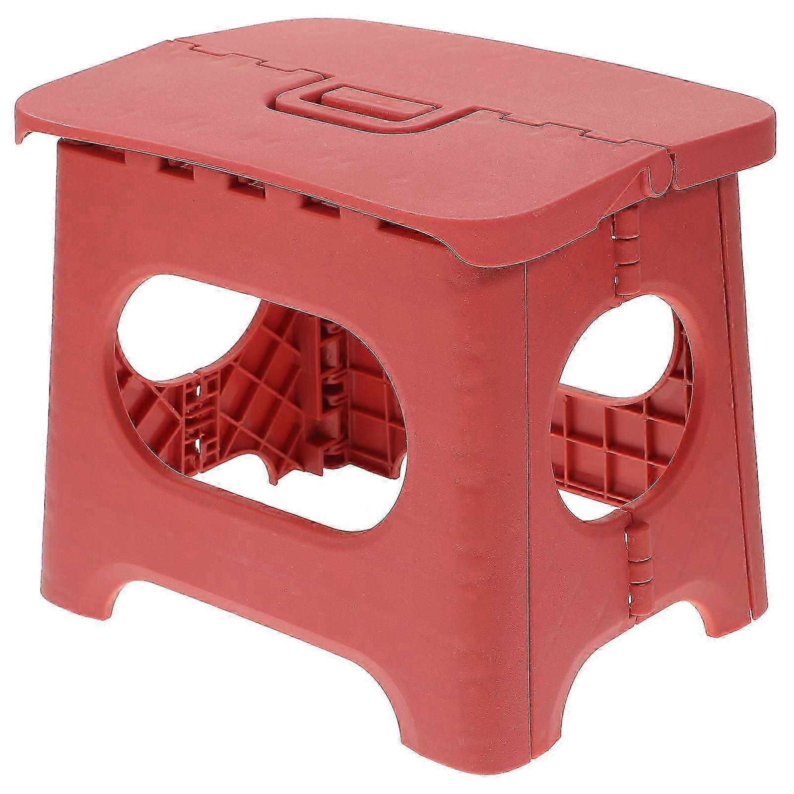 Lightweight Foldable Stool Portable Durable Plastic For Outdoor Activities 21X17.5cm Rectangular 1Set
