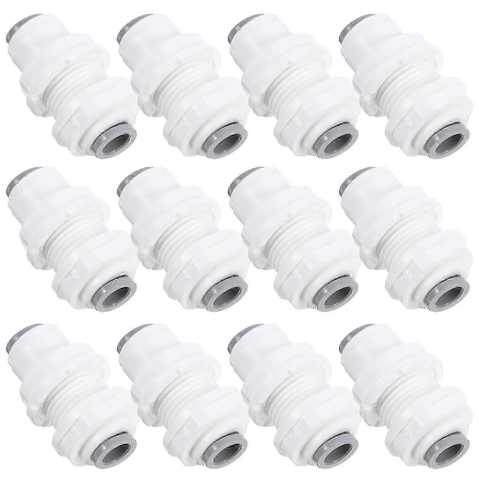1/4 Inch Push to Connection White Plastic Pipe Connector