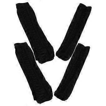Elbow Length Black Mesh Gloves for Women Fingerless Style 10Pairs