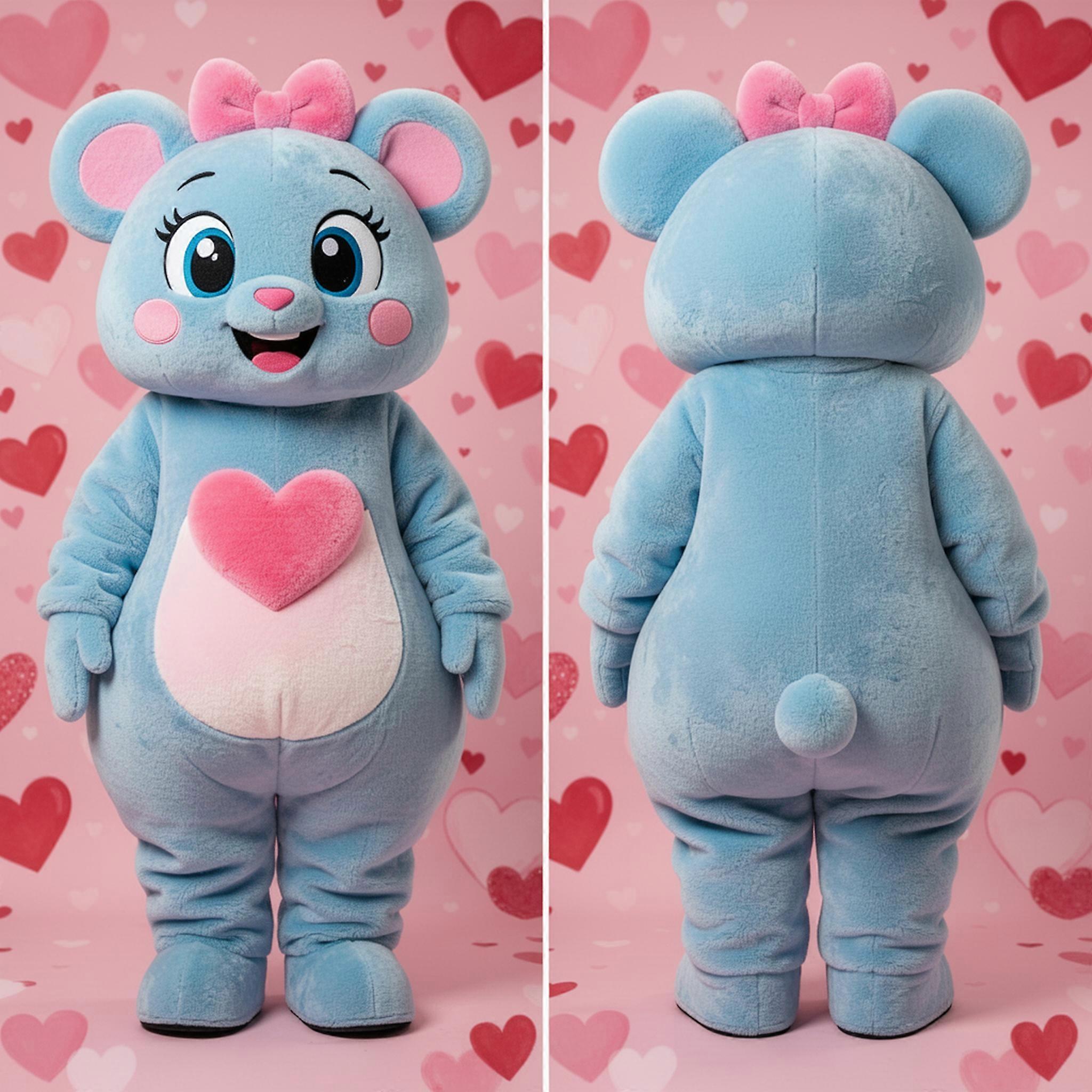 MASTICOT Sky Blue Rounded Valentine'S Alliance Mascot