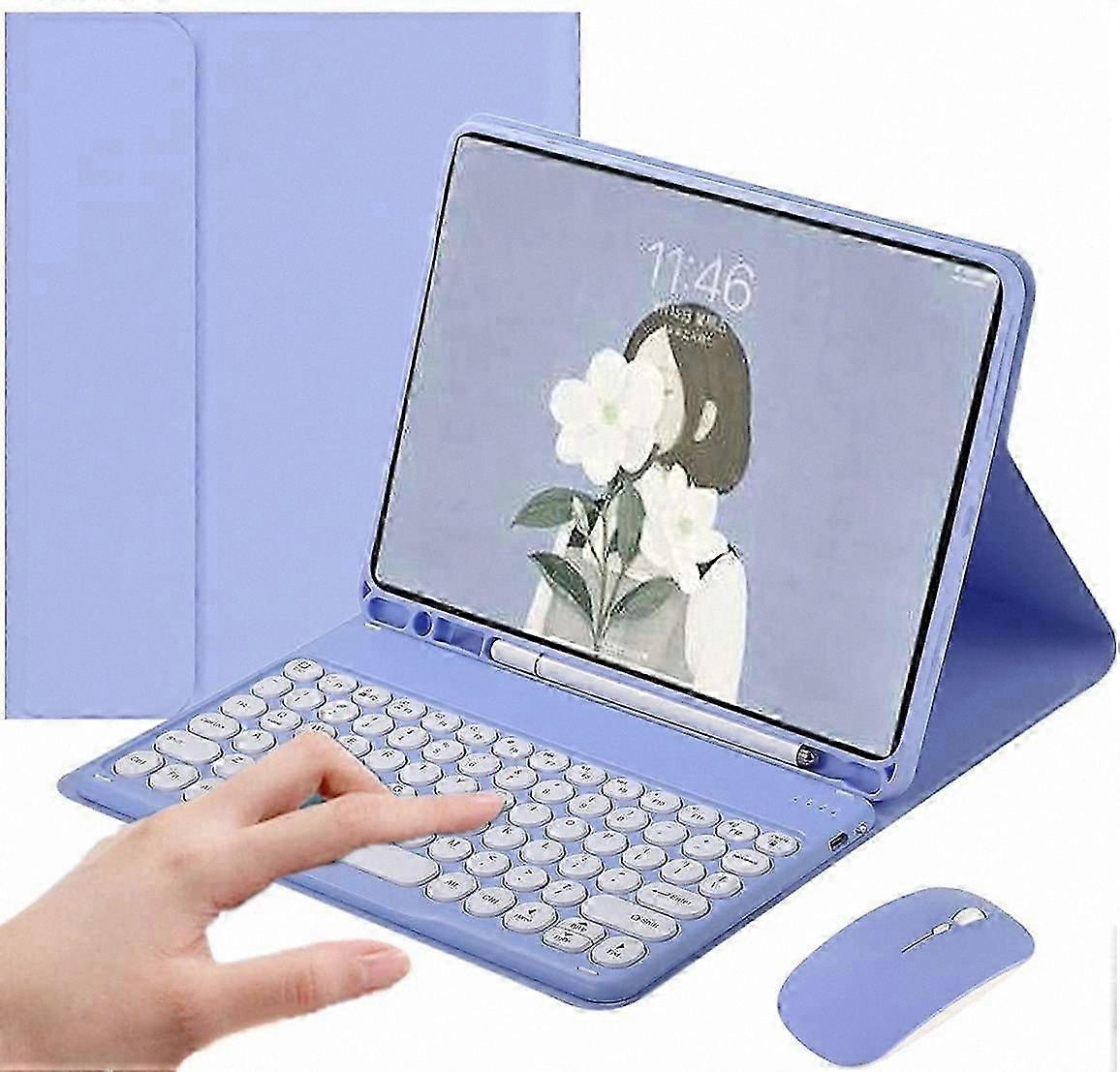 Pink Keyboard Case for 10.4" Tablet with Mous Compatibility