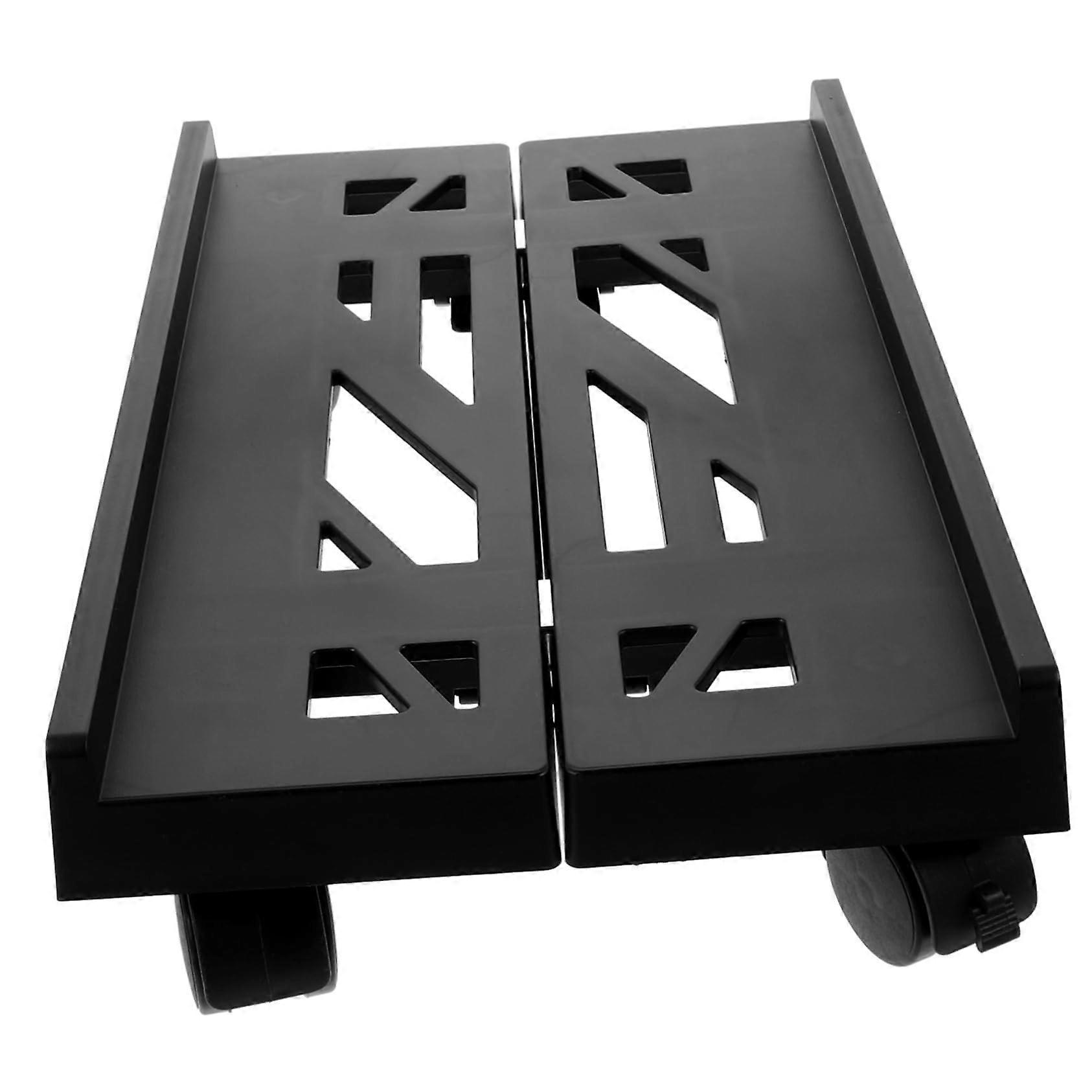 Adjustable Computer Tower Stand with Wheels, Rolling PC Holder with Lockable Casters for Home Office