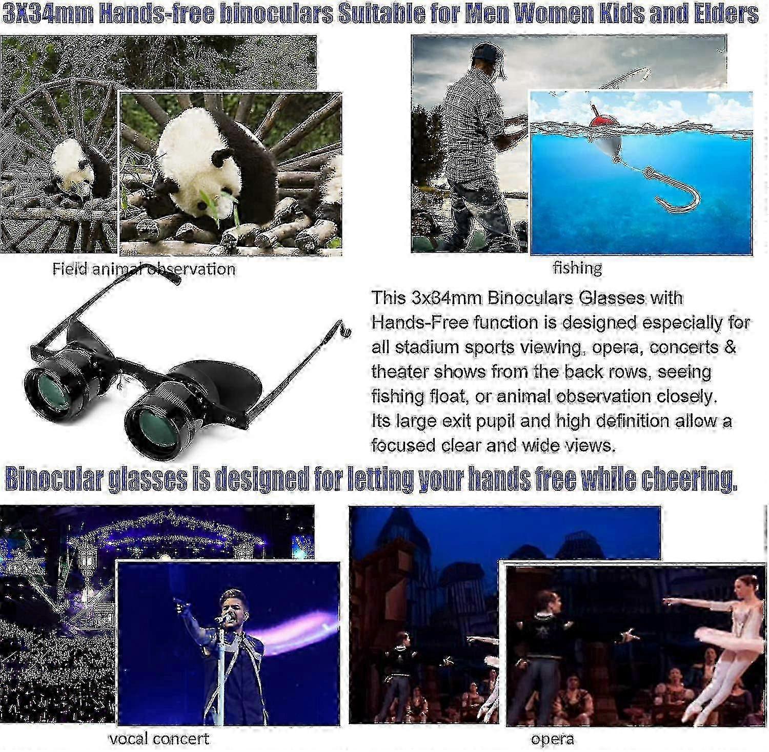 Lightweight 3X Hands-Free Optics