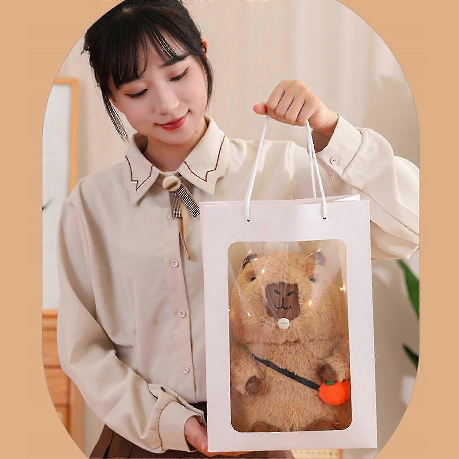 Bubble-Blowing Capybara Plush Toy