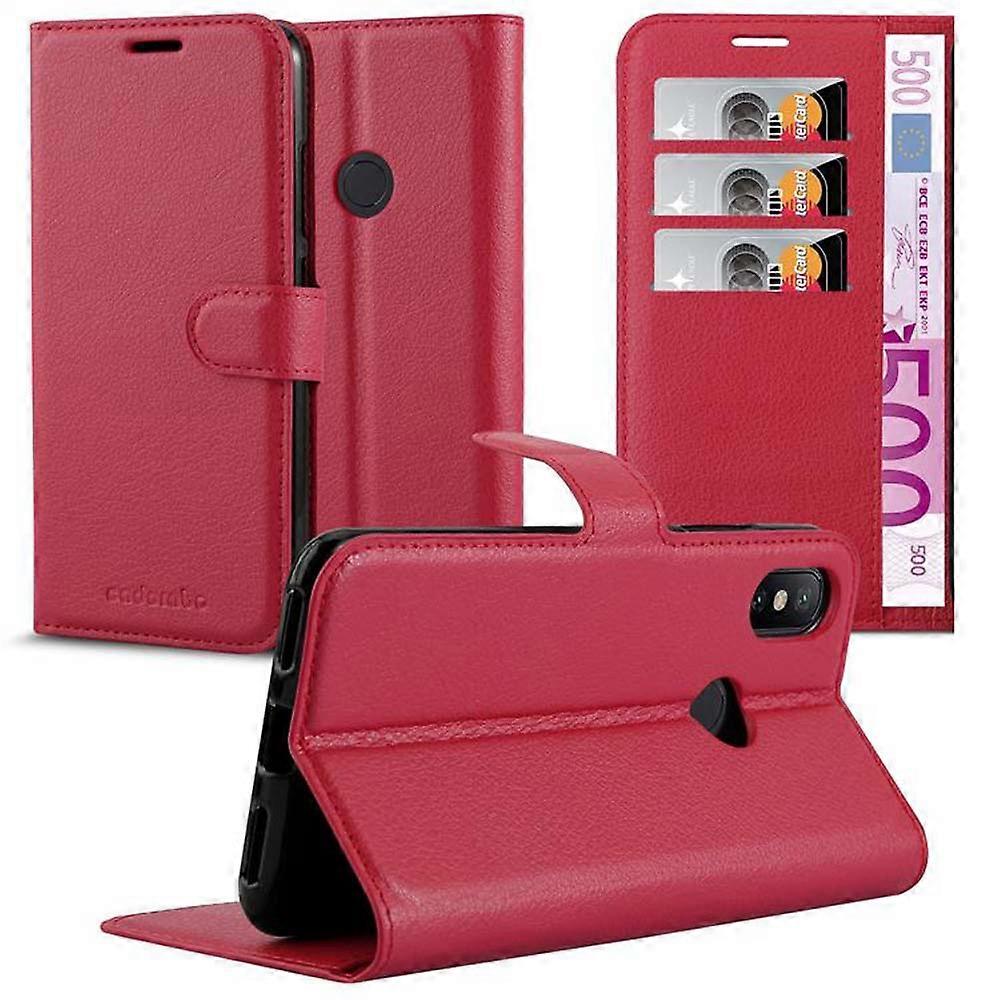 Case compatible with Xiaomi Mi A2 / Mi 6X - Protective case with card slots and stand function