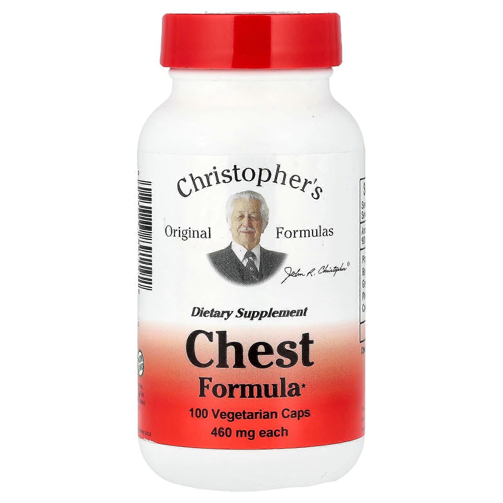 Christopher's Original Formulas, Chest Formula, 100 Vegetarian Caps