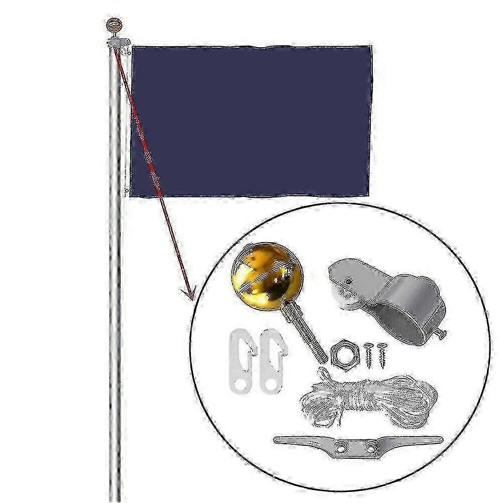 Gold Ball Cleat Flagpole Kit