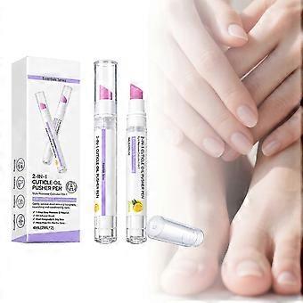 Hot 2-in-1 Cuticle Oil Pusher with Ceramic Tip, Nourish Cuticles, Moisturize Nail Edges, Refreshing Non-Sticky, Portable Nail Care Tool