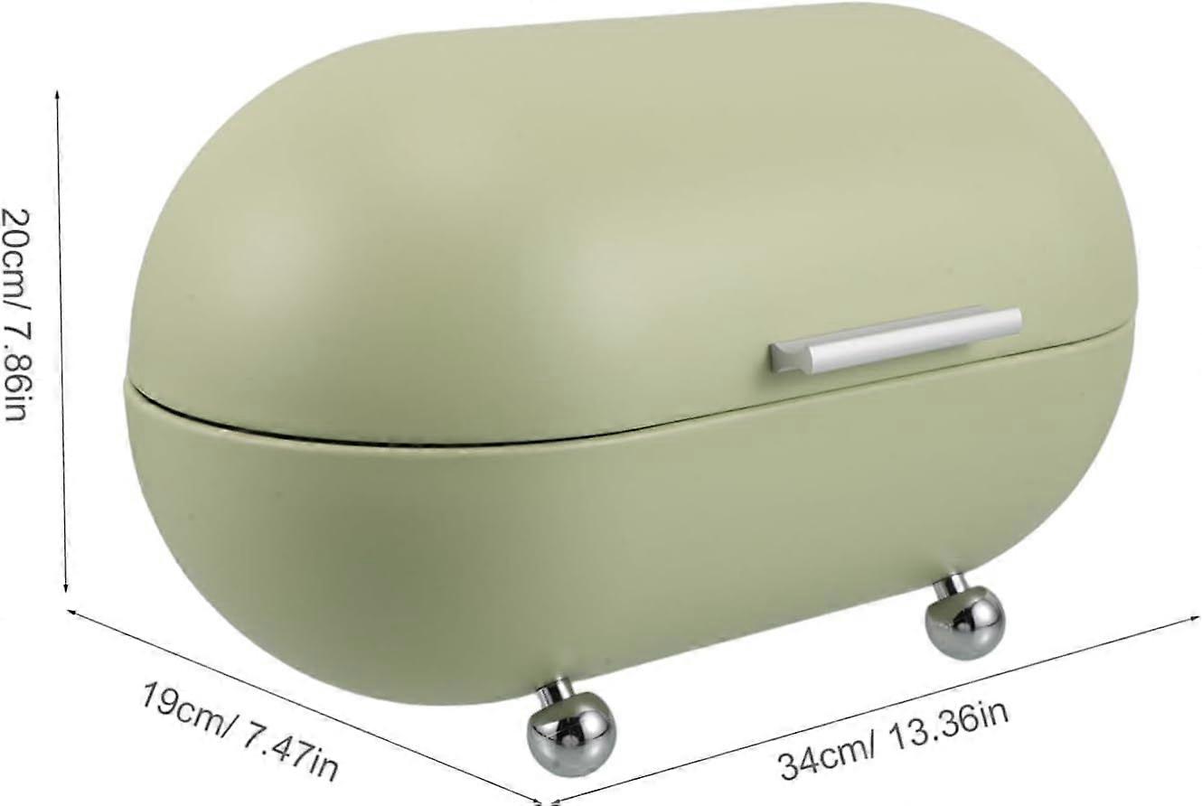 Metal Bread Bin with Lid Table Storage Box Large Capacity Iron