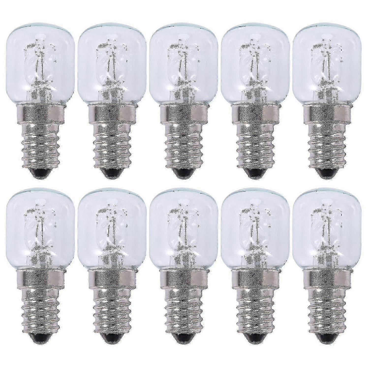 10x E14 25w Halogen Bubble Bulb for High Temp 500C Lighting