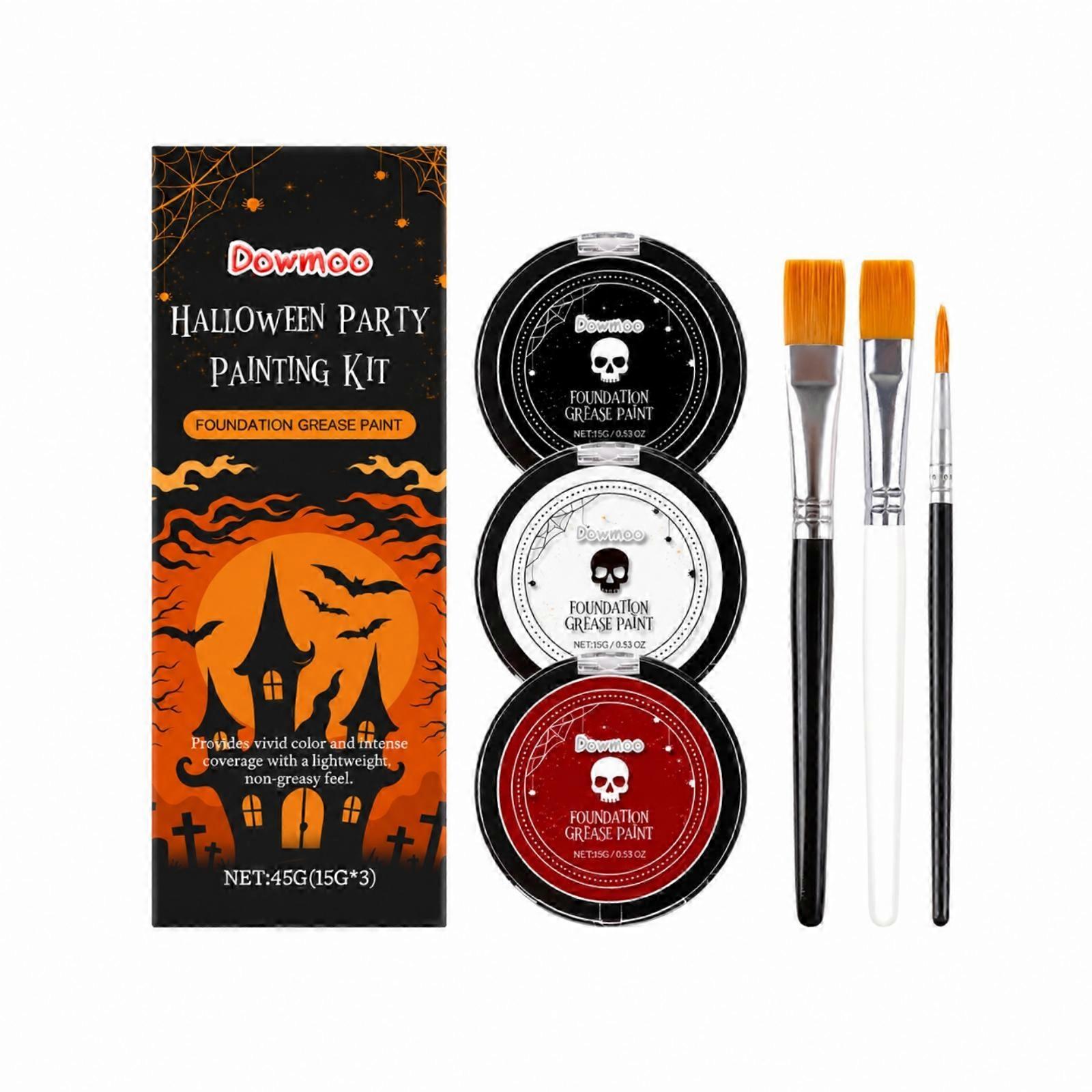 Face Paint Kit with Brushes Makeup Set with Brushes Highly Pigmented
