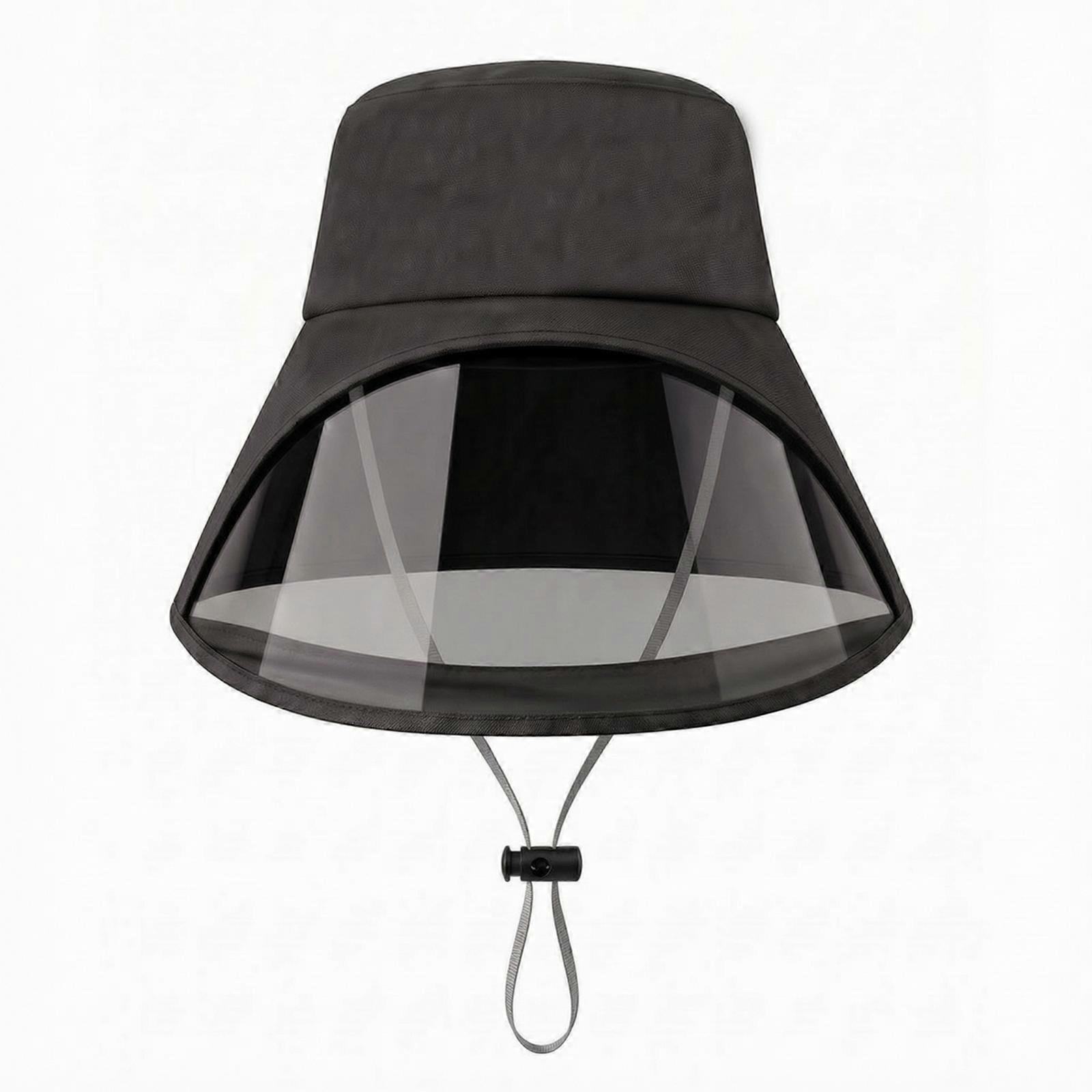 Wide Brim Bucket Hat with Face Guard | Structured Flat uppermost cap, Sun Hat