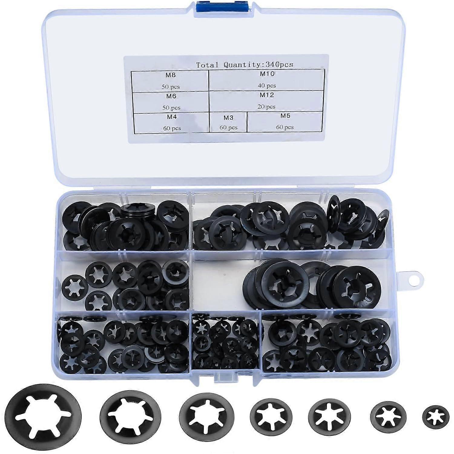 Quick Release Retaining Ring Kit, Inner Tooth Snap Circlip Washers