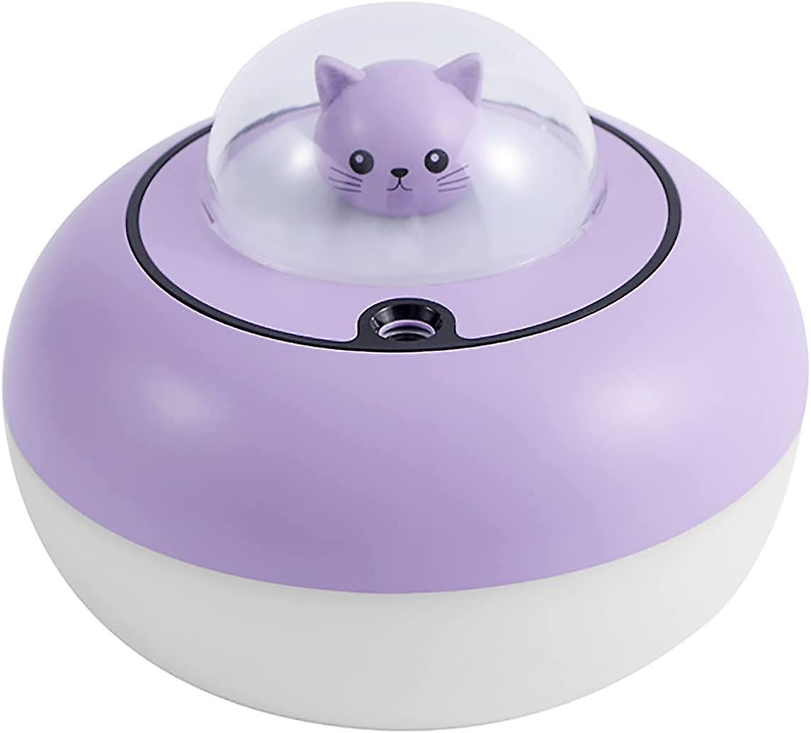 400ML household humidifier, night light cold fog humidifier, automatic shutdown without water, whisper silent air humidifier, cute kitten, suitable f