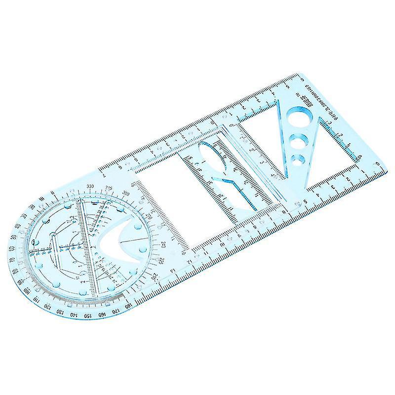 20.5X8.8cm Blue Rulers Plastic Geometric Drawings Templates Examination Use Ruler Measuring Geometry
