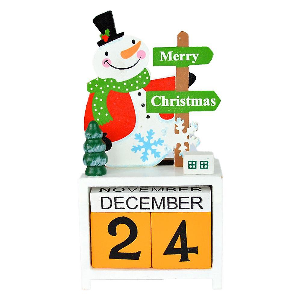 Christmas Countdown Advent Calendar With Number Wooden Blocks 