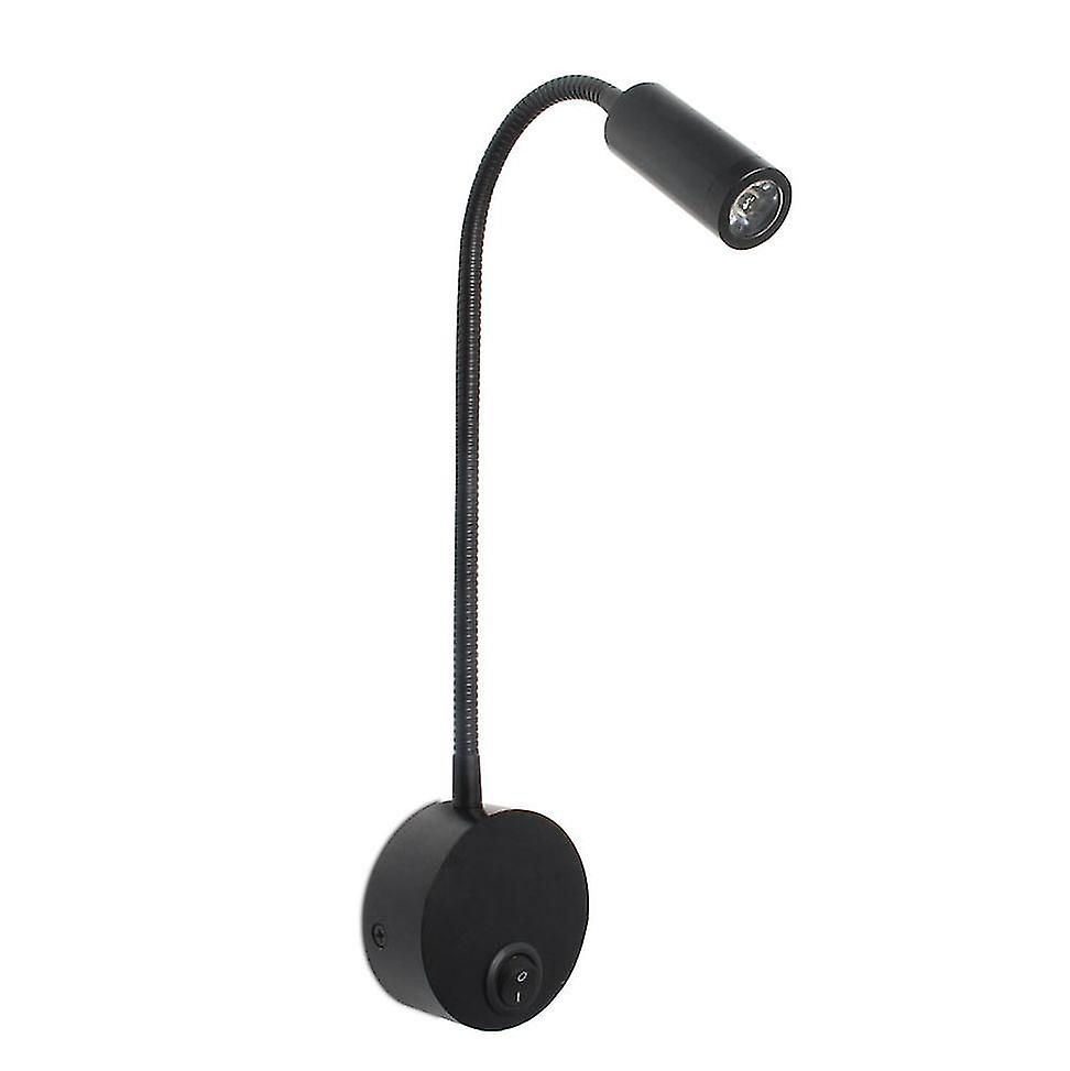 Reading Working Light Switch Headboard Wall With Flexible Gooseneck(silver,3w)