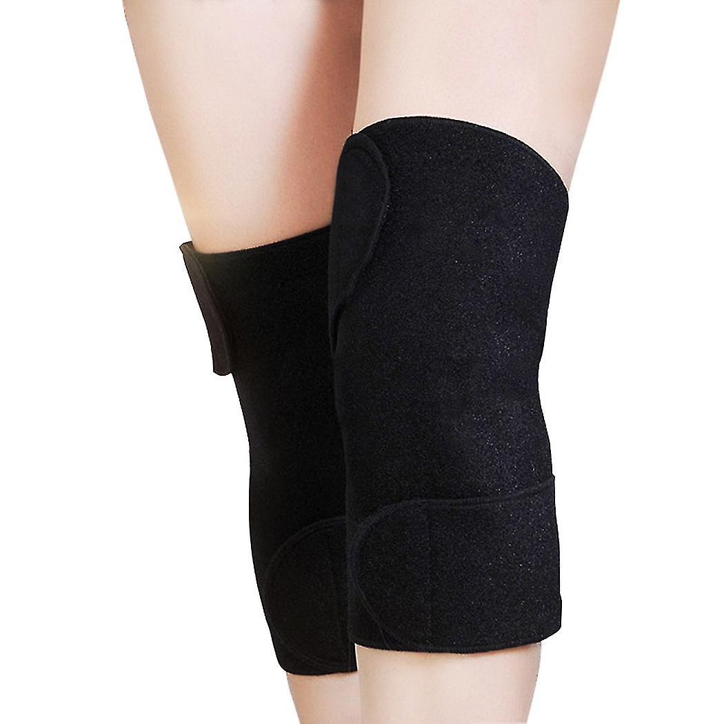 1 Pair Self Heating Knee Pads Magnetic Therapy-kneepad Outdoor Sports Knee Protector To Warm Joint Relief Pain Knee Stiff, Strains, Calf Leg Arm (blac