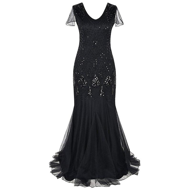 Women's Sequined Dress 1920s Inspired Sequins Beads Long Tassel Inserts Dress