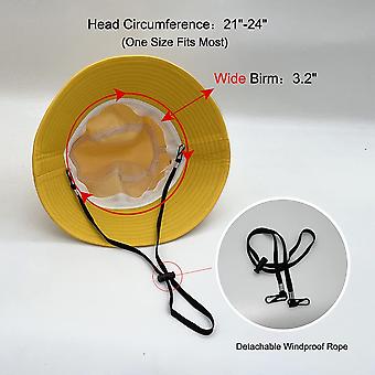 Everyday Cute Style Cappello A Secchiello Unisex – Giallo Limone, Con Stampa Frutta, Leggero Per Estate