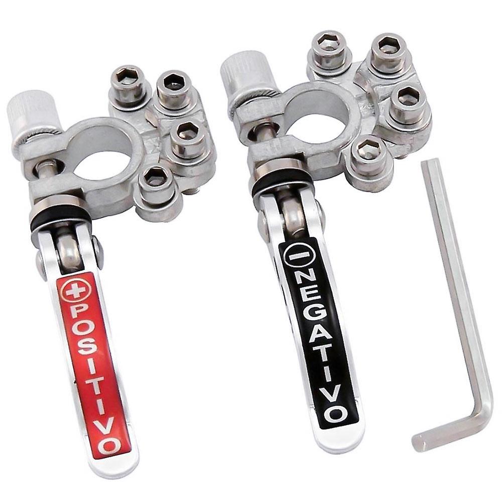Car Battery Terminal Connectors Quick Release Disconnector Battery Cable Terminal Clamps Positive