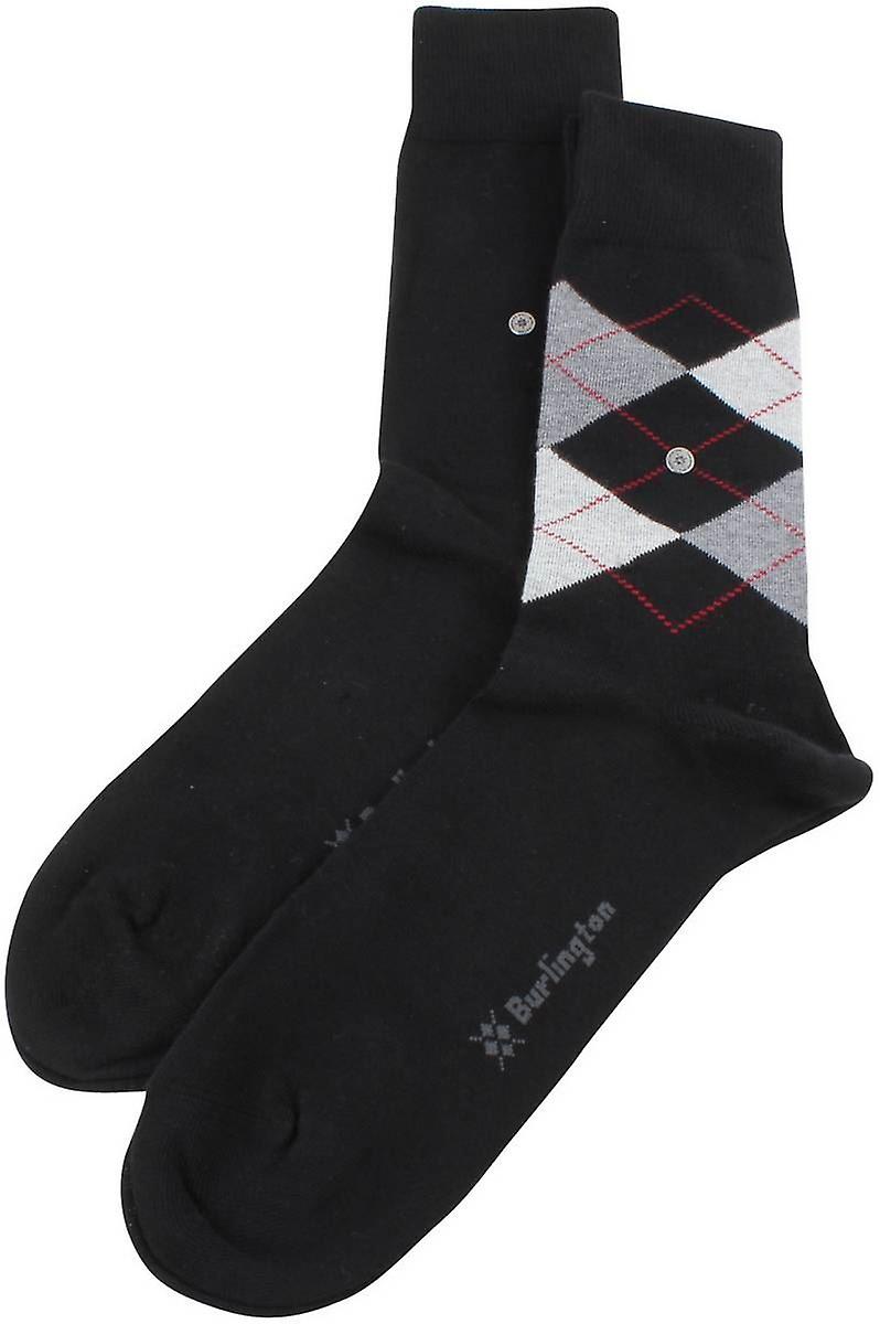 Burlington Everyday Mix 2 Pack Socks - Black/Grey/Light Grey