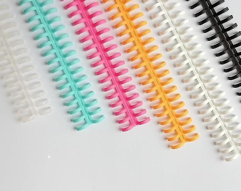 25 Hole 12mm Pink Plastic Paper Binder Coils Notebook Spiral Booking Strip