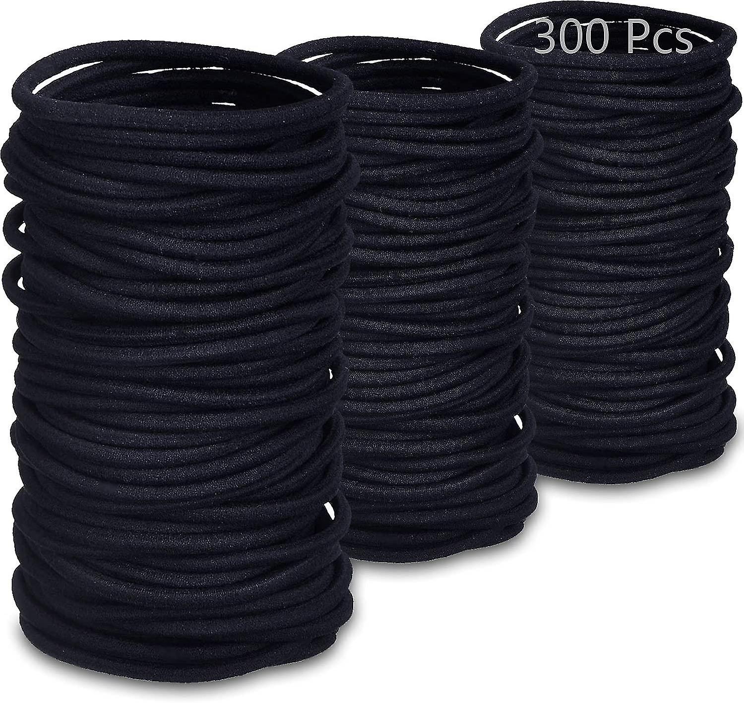 300 stykker gave sorte bløde elastiske hårbånd til piger kvinder elastisk