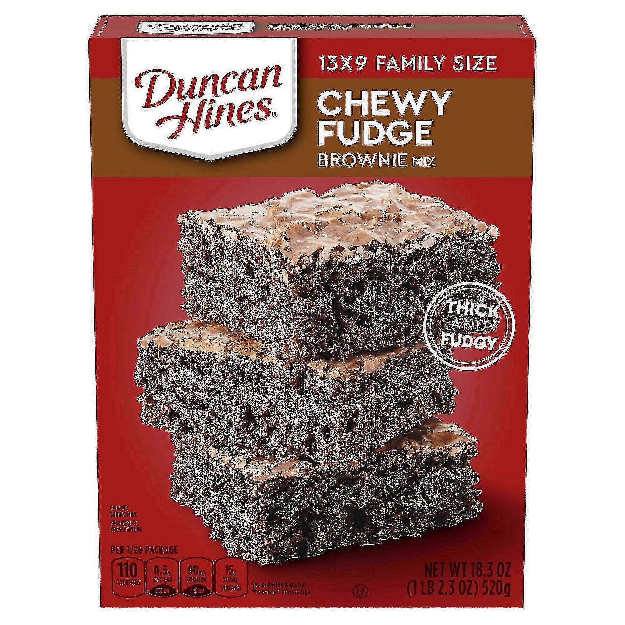 Duncan Hines Chewy Fudge Brownie Mix, 18.3 Oz
