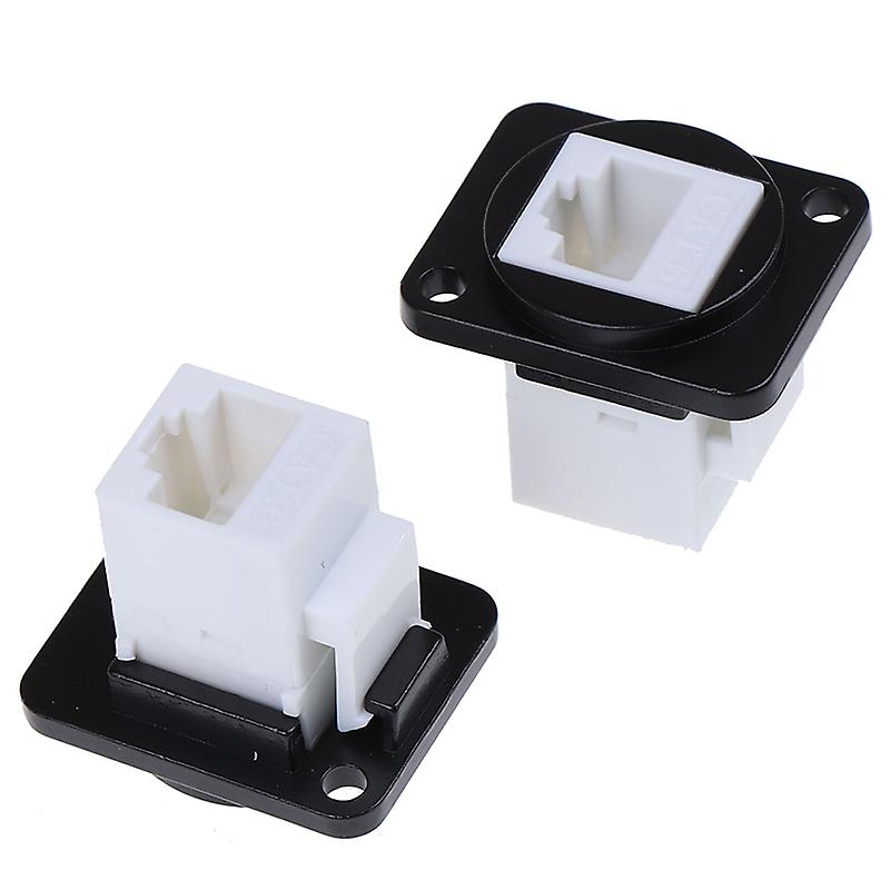 Rj45 Network Connector Metal Panel Socket D-type Zinc Alloy Mounting Cat6