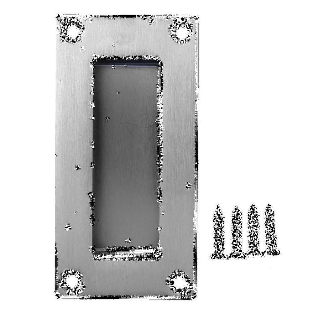 Rectangular Face Fix Flush Recessed Sliding Door Pull Handle Stainless Steel