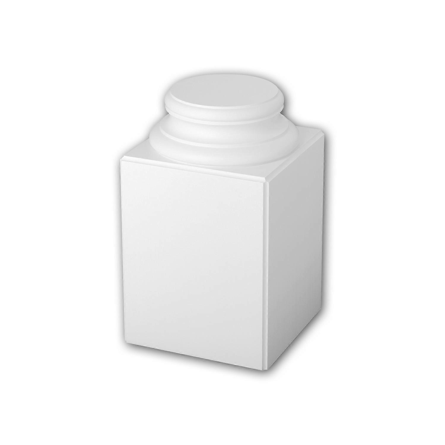 e-Delux GmbH 1 x Pied de colonne 113100 Profhome blanc Mousse de polyuréthane rigide prétraité léger, solide, indéformable