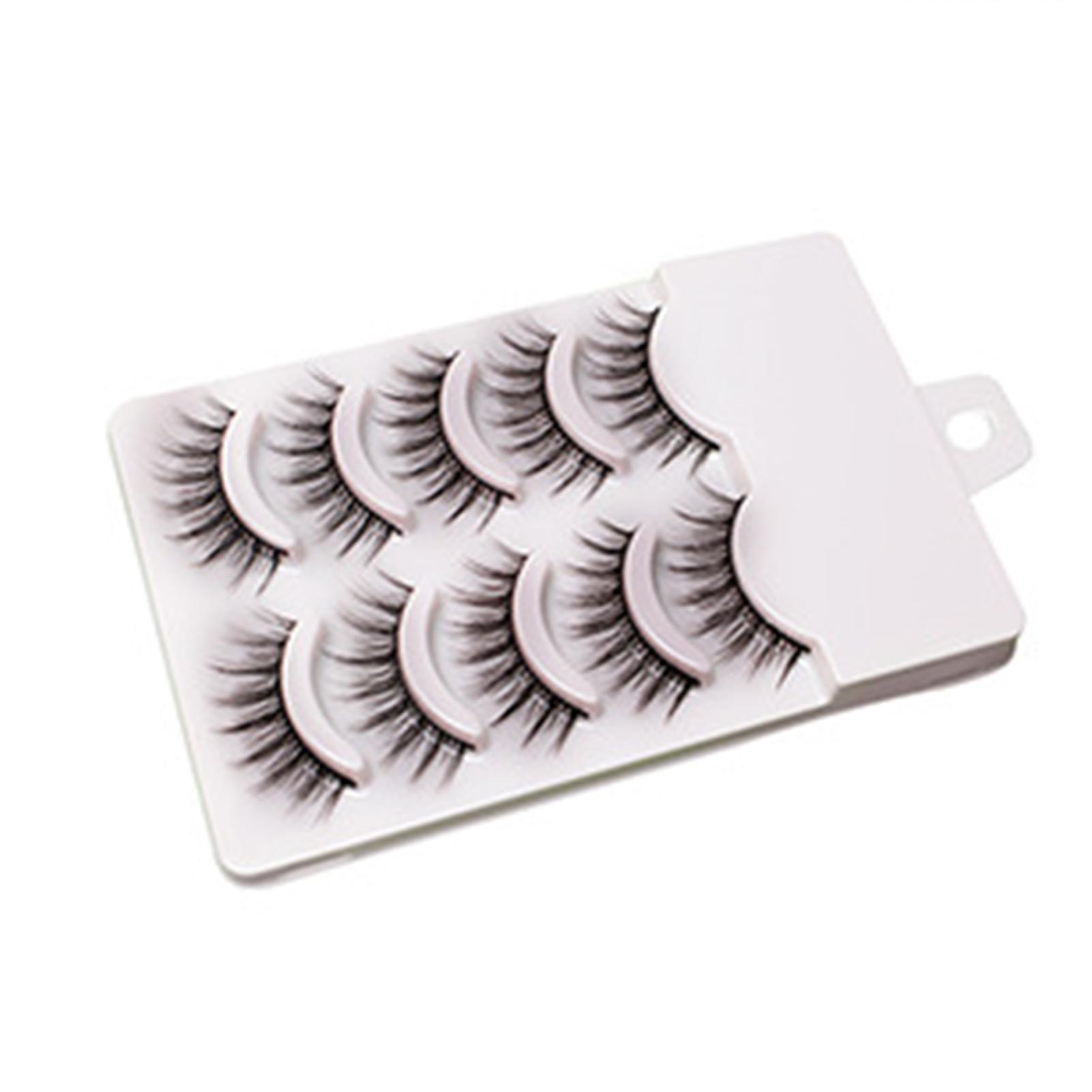 5 Pairs Soft Wispy False Eyelashes Soft Comfortable No Irritation Eyelashes