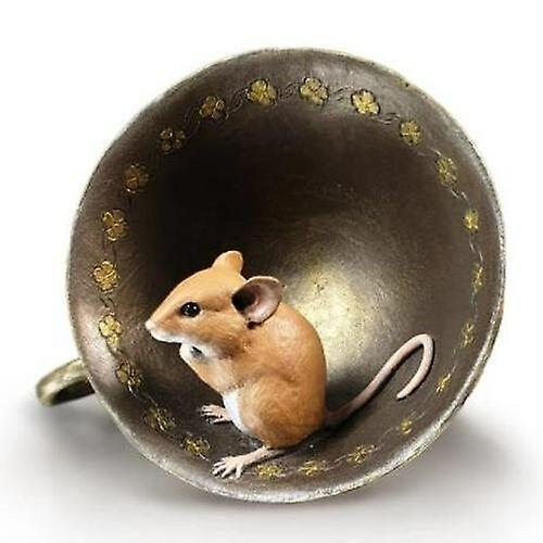 Mouse In Tea Cup Sculptures & Statues