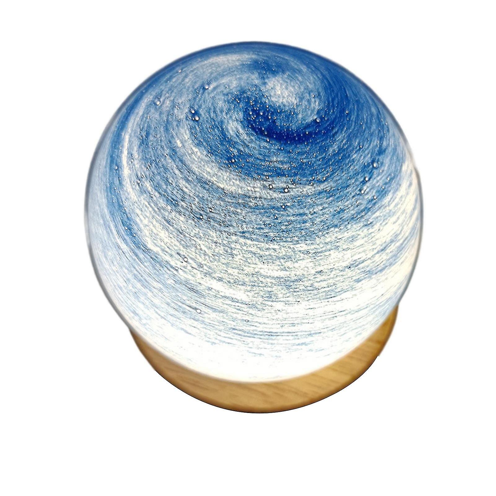 مصباح بجانب السرير رومانسي لافت للنظر تصميم الكوكب ضوء ناعم تأثير بصري مذهل غطاء زجاجي شفاف للغاية الإضاءة المحيطة إمدادات المنزل