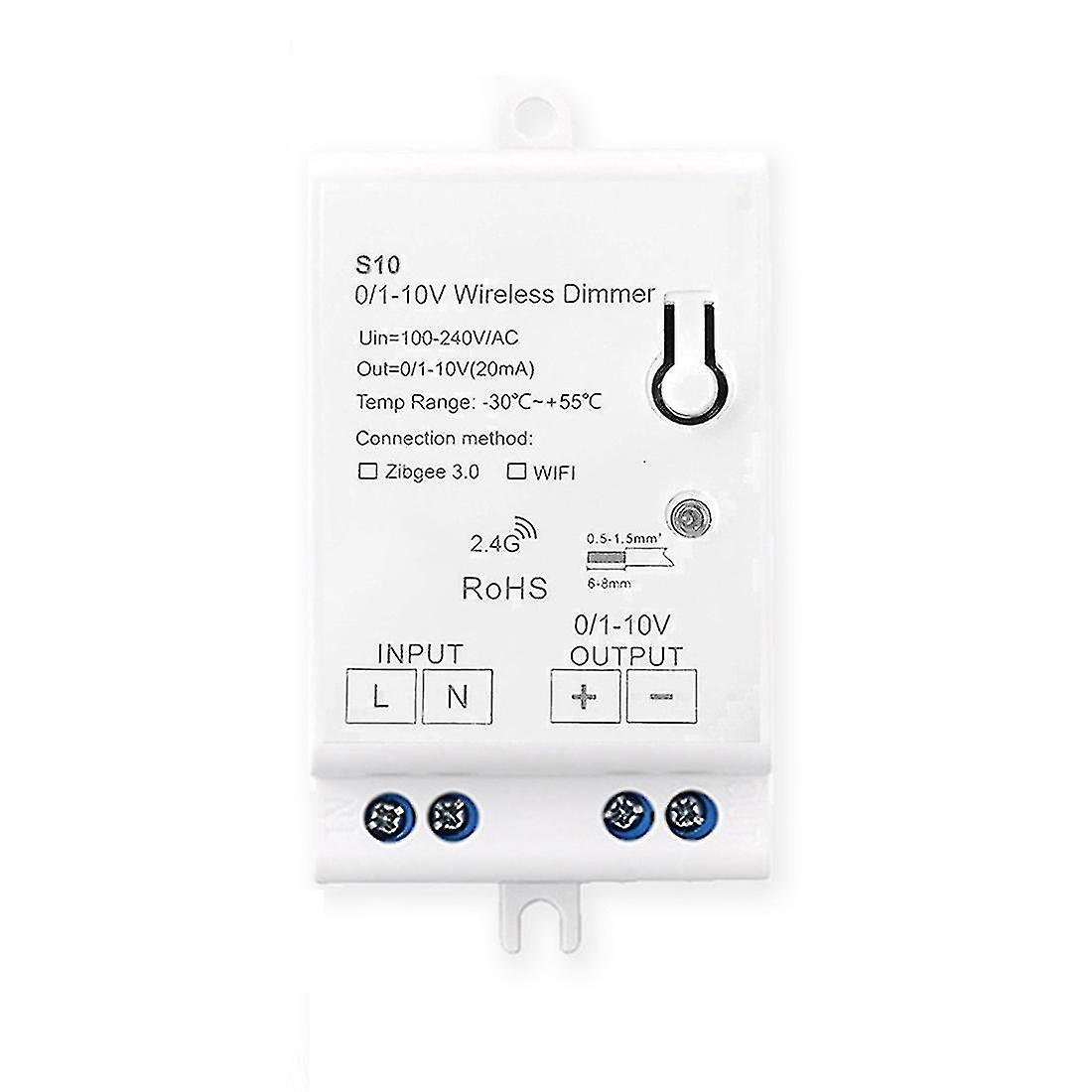 Ac100-240v Zigbee 0/1-10v Led Light Dimmer Controller Smart Life Tuya Control App For 0-10v Led Dim
