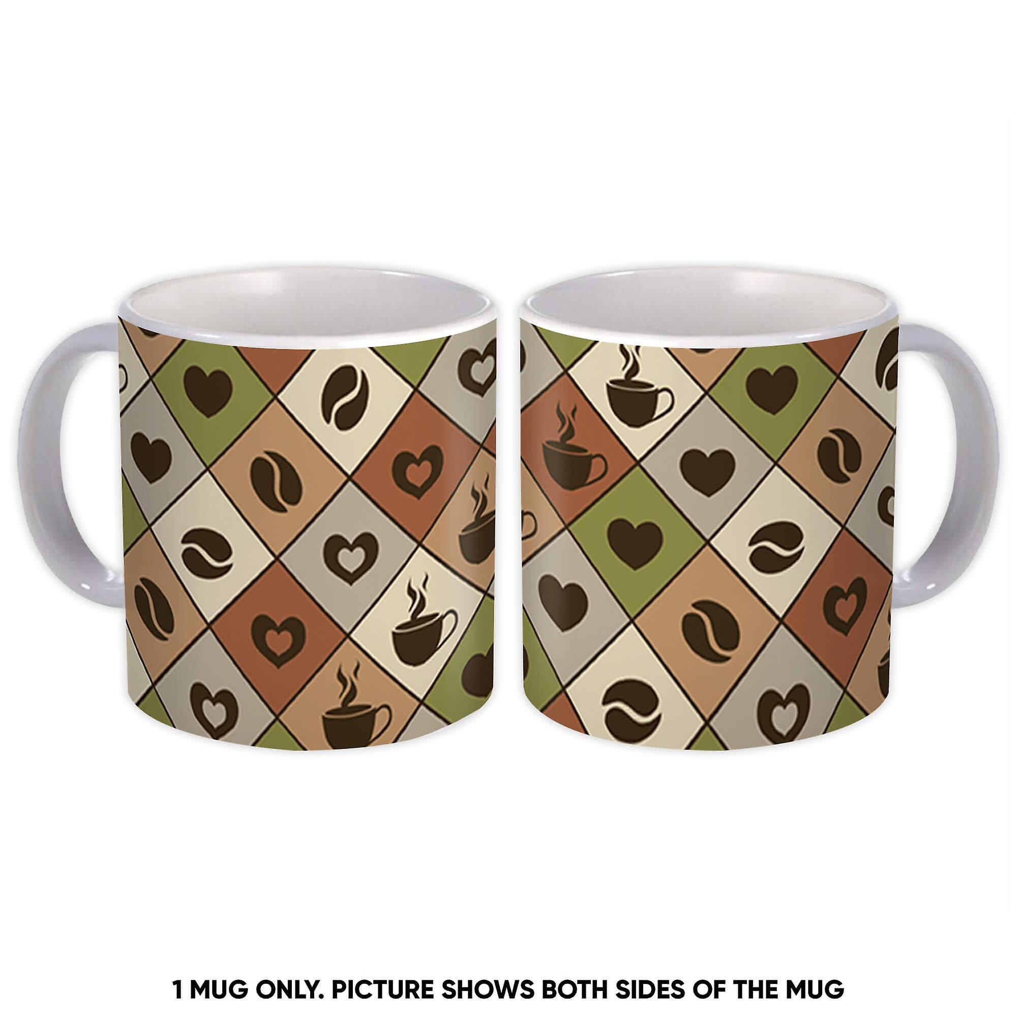 Gift Mug: Retro Coffee Pattern Coffee