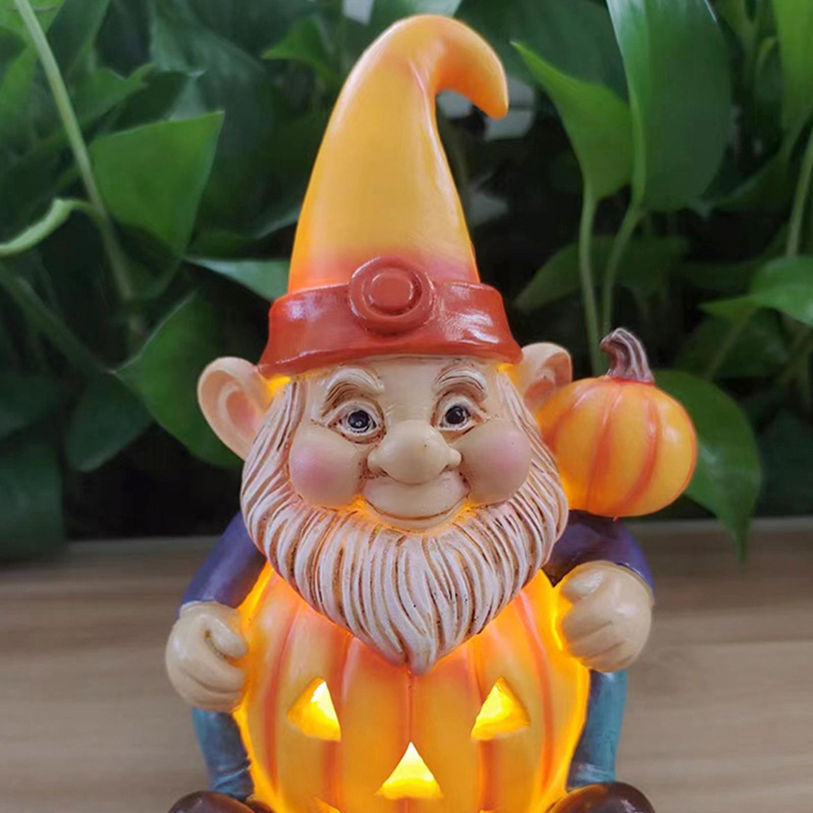 Pumpkin Gnome Garden Figurines Creative Craft Tabletop Statue