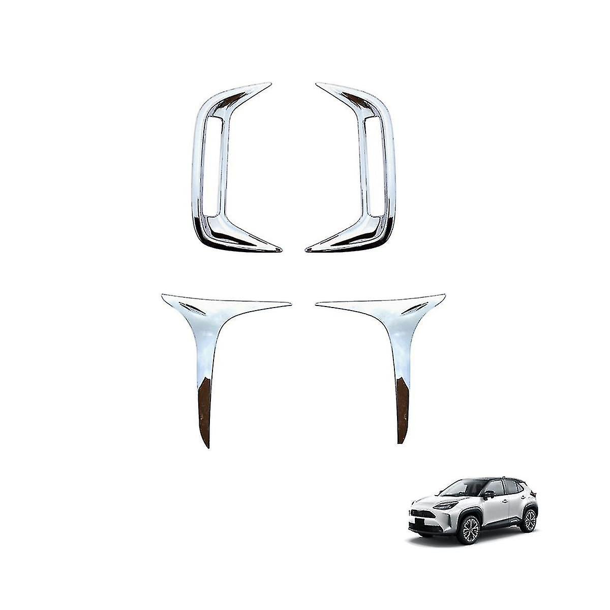 Front Lamp Fog Frame+rear Lamp Fog Frame Kit For Yaris 2020