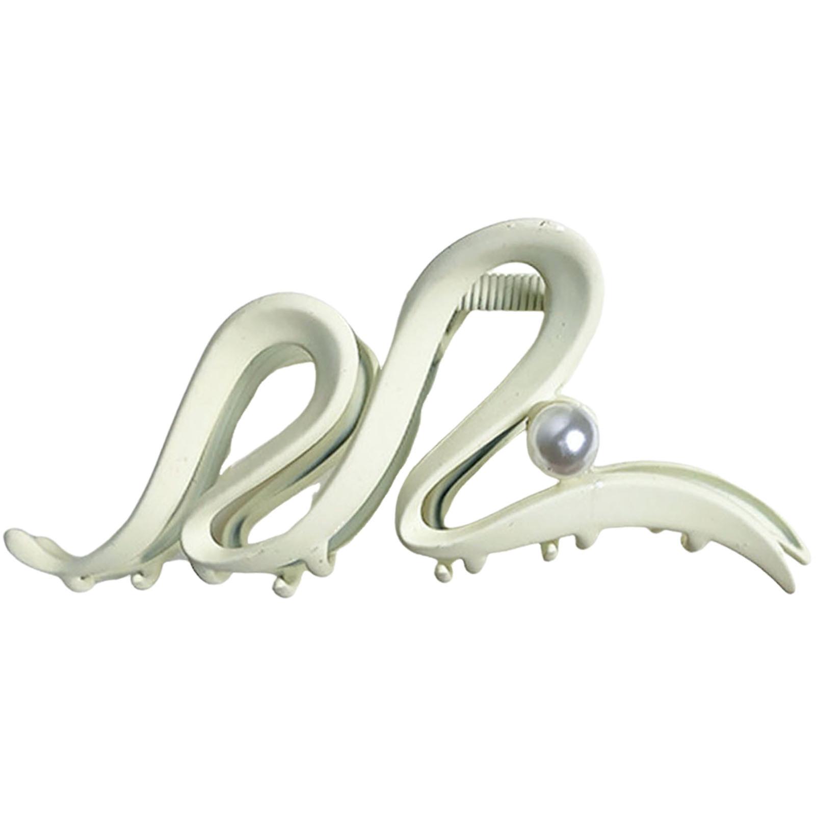 Frosted Metal Grab Clip With Pearl Artificial Creative Large Non Slip Clips