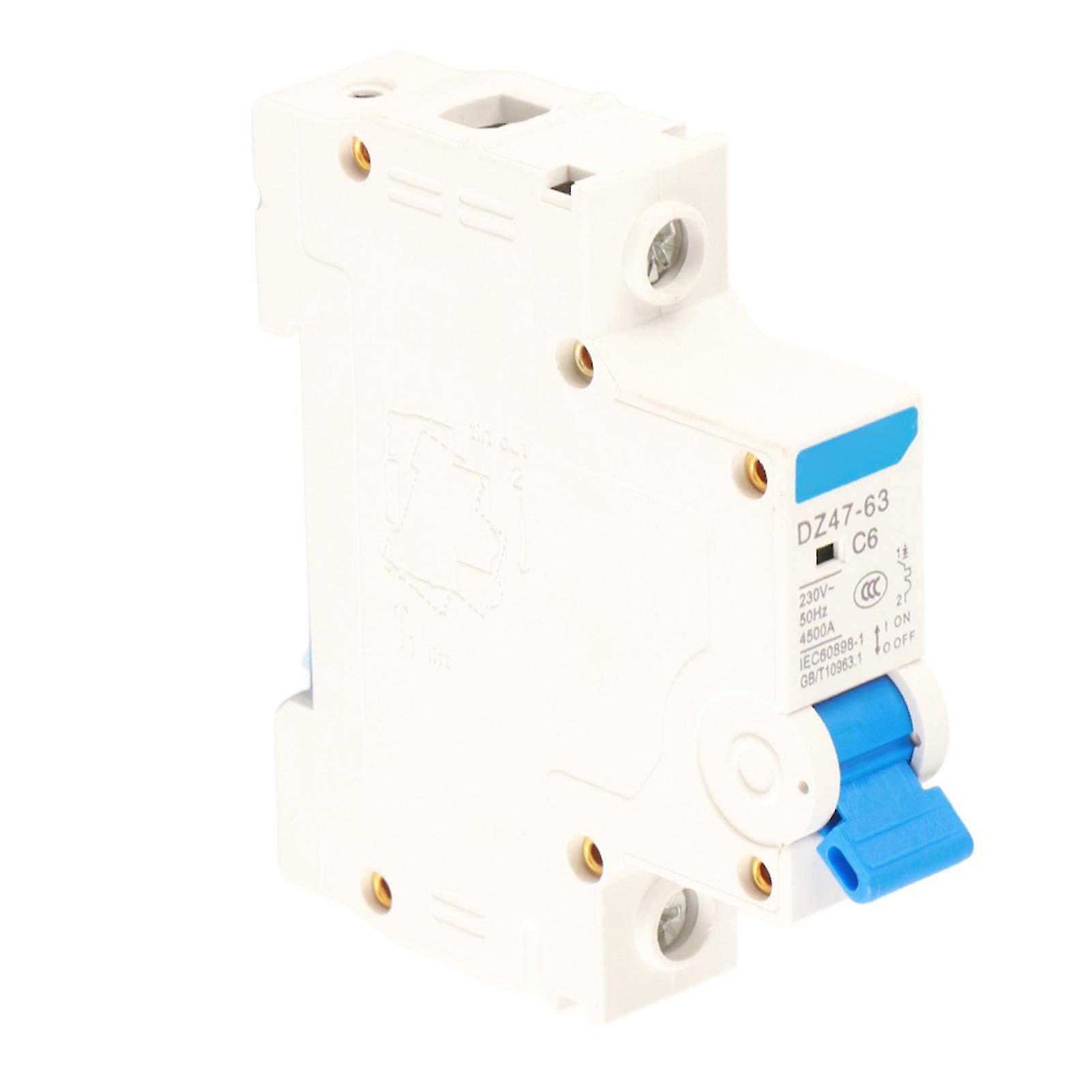 Jadeshay Miniature Circuit Breaker - 1P Miniature Circuit Breaker for Small Power Generation System DZ47-63 230V(6A) Y02XE