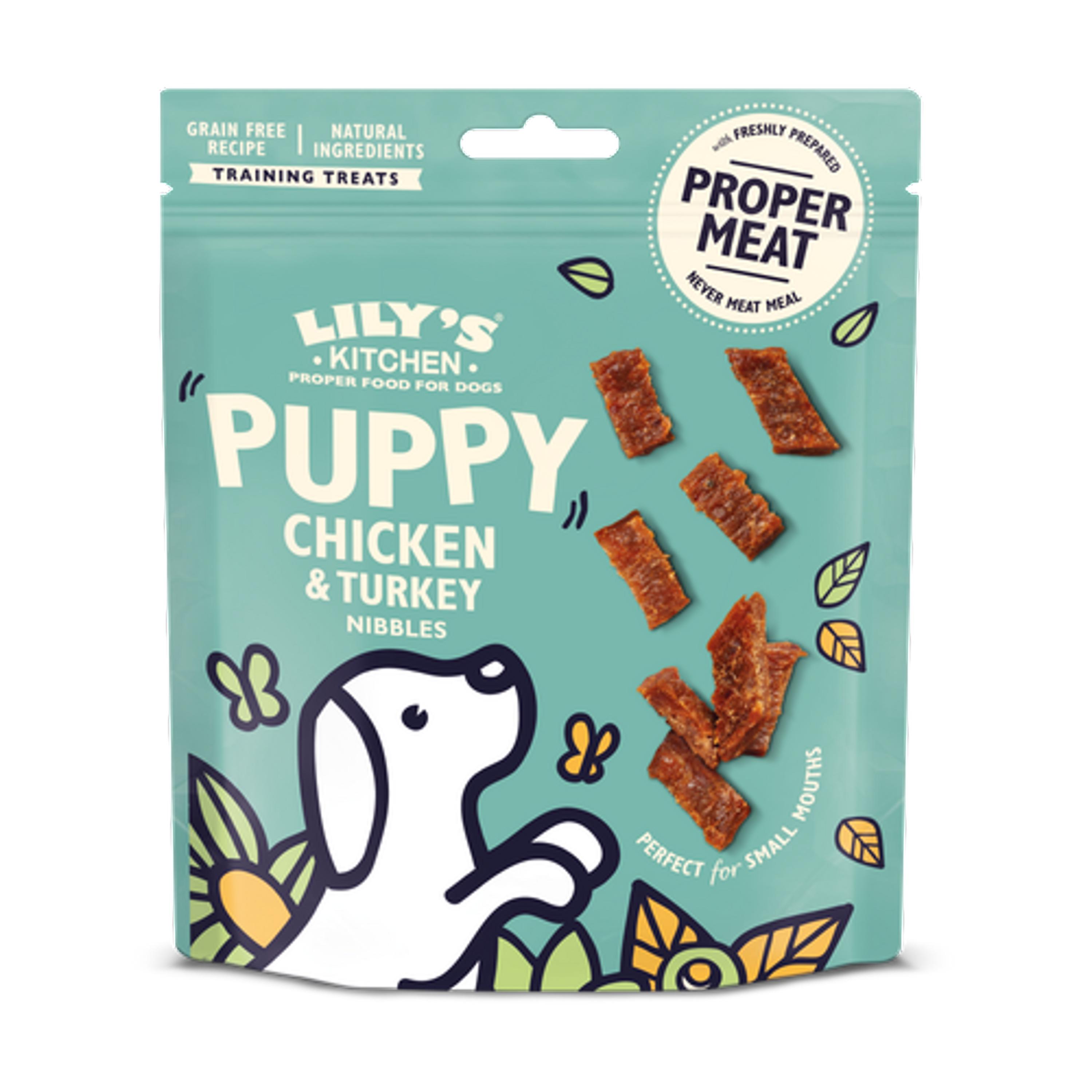 Lily's Kitchen Chicken and Turkey Nibbles for Puppies 8 x 70g