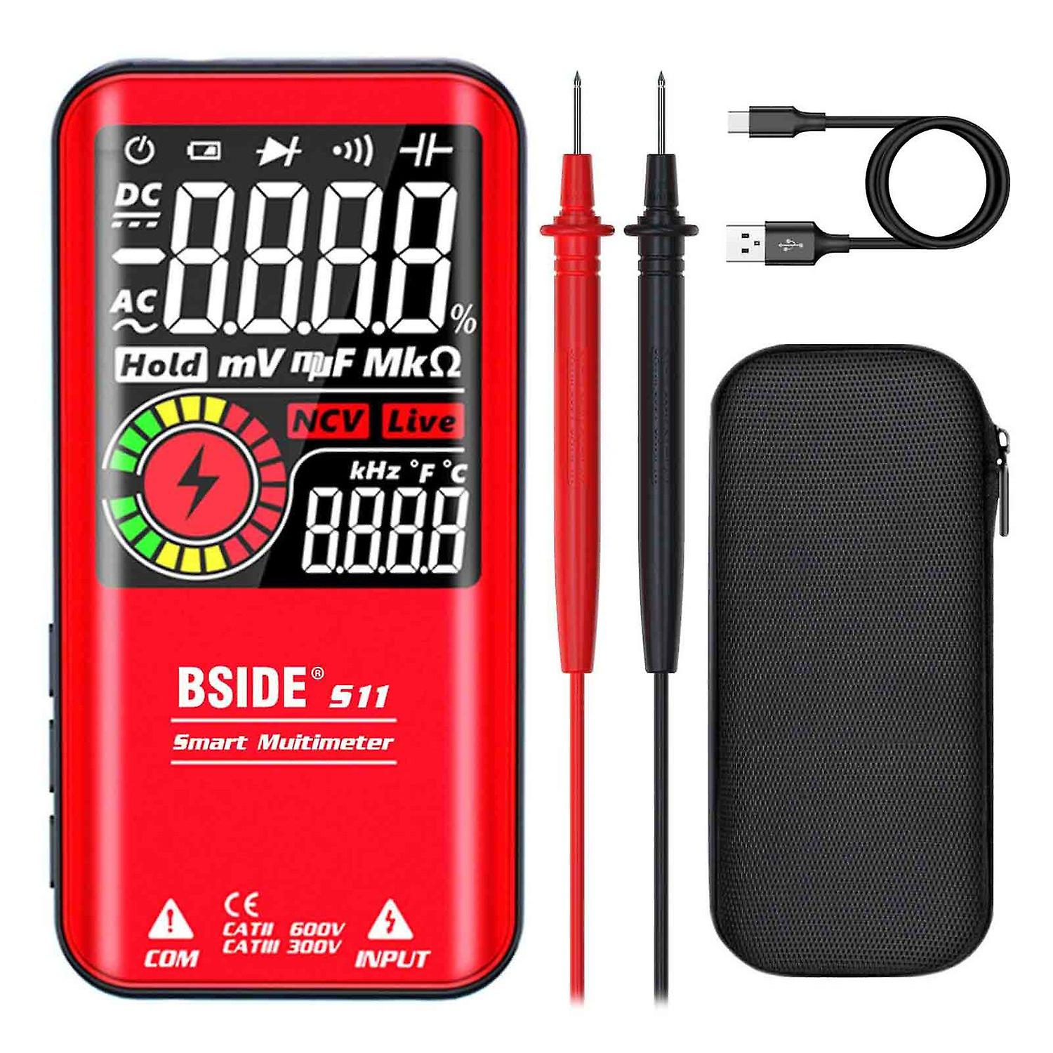 High Precision Electrician Digital Multimeter with Color Screen & Rechargeable Battery